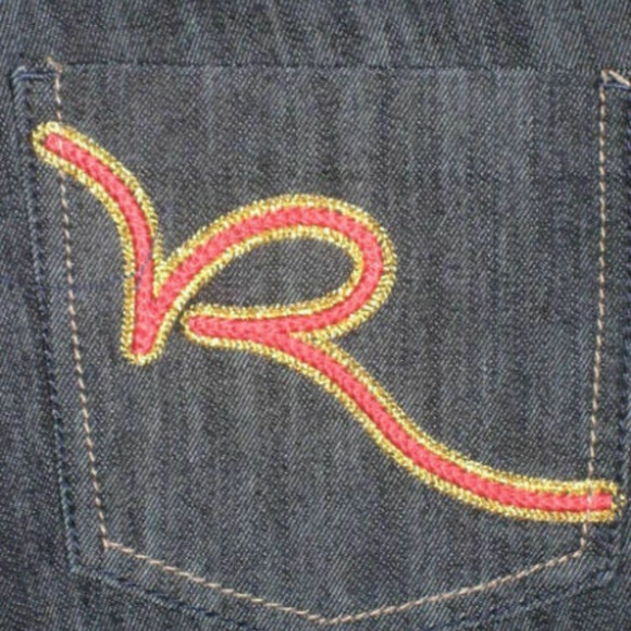 NWT ROCAWEAR Y2K Cuff Dark Wash Crop Jean Capri PLUS SIZE 18 - Picture 12 of 16